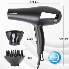Aigostar Föhn - Haardroger - 3 Standen 2400W - Zwart