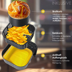 Airfryer XXL - heteluchtfriteuse - 5.5L - 1700W - Zwart