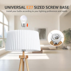 Aigostar 102FP - Vloerlamp - Staande lamp - h: 145cm - E27 Fitting - Leeslamp - Stalamp - Woonkamer - Slaapkamer - Excl. lichtbron
