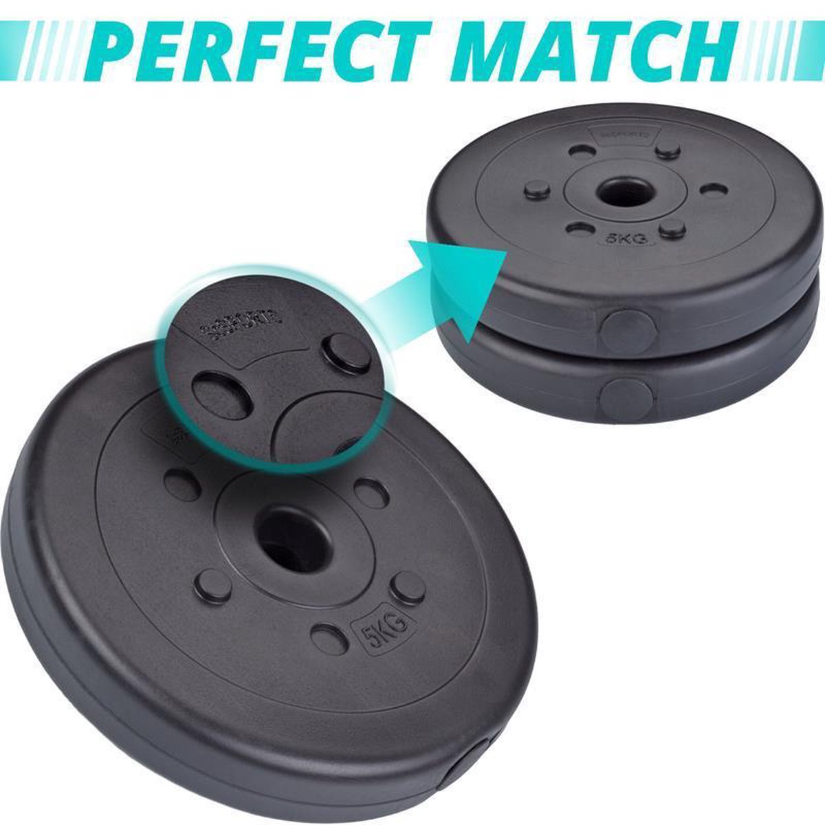 Halterschijven - Halter gewichten - 30 mm - Set - 30kg - ScSPORTS®