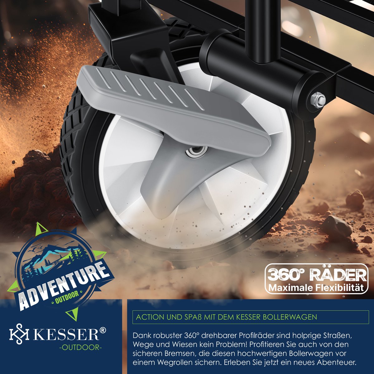 KESSER® Bolderkar - Opvouwbaar - Bolderwagen  - Zwart