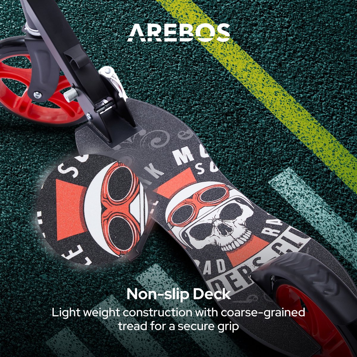 AREBOS Stepjes - Kinderstep - Voor Jongens en Meisjes vanaf 8 Jaar - tot 100kg - Rood