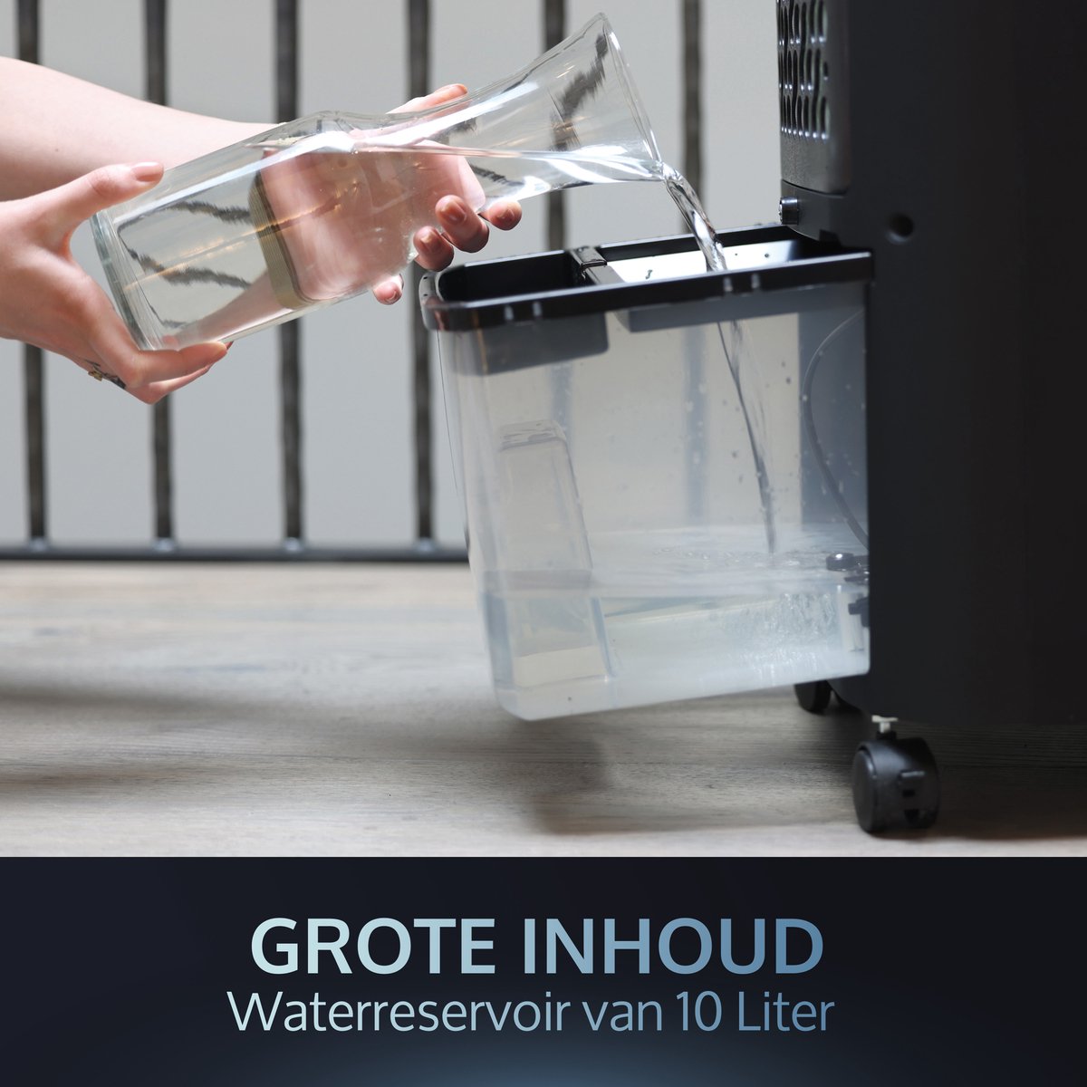 4 in 1 Aircooler - Ventilator - Luchtbevochtiger - Mat zwart
