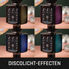 Lenco Karaoke Microfoon – Bluetooth – Speaker en Lichteffecten – BMC-090PK - Roze •