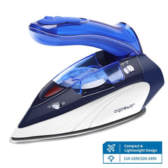 Aigostar Lucas 31PYF - Stoomstrijkijzer Travel - Reisstrijkijzer - Inklapbaar - 1100W - Paars/Wit