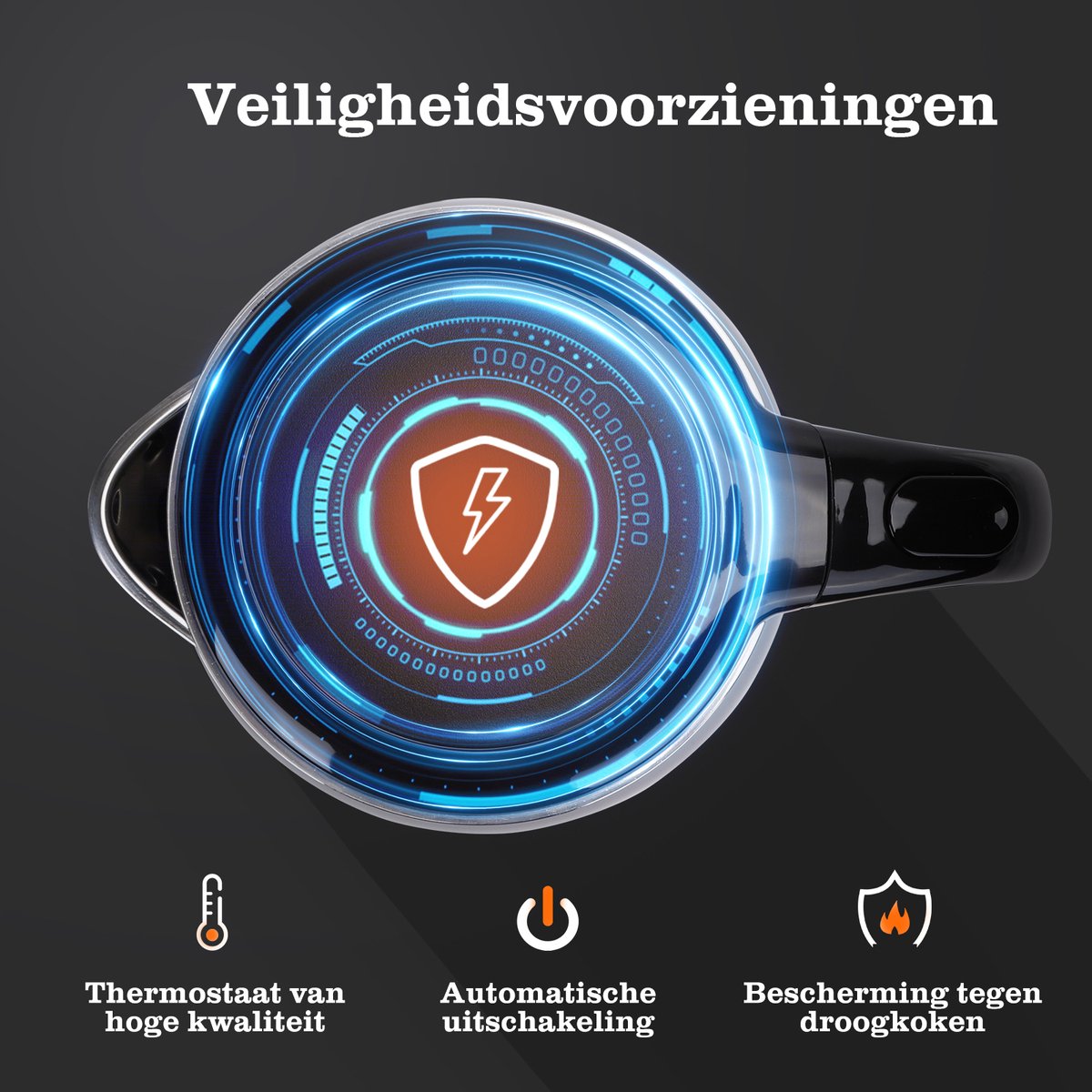Taylor Swoden - Waterkoker Dubbelwandig 2200W - 1,5 Liter - Double Walled Kettle - Warmhoudfunctie - Cool-touch - 360° draaibaar - Zwart •