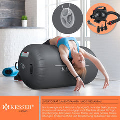 Airtrack - Turnmat - Gymnastiek Rol - 120x90cm - Antraciet - KESSER®