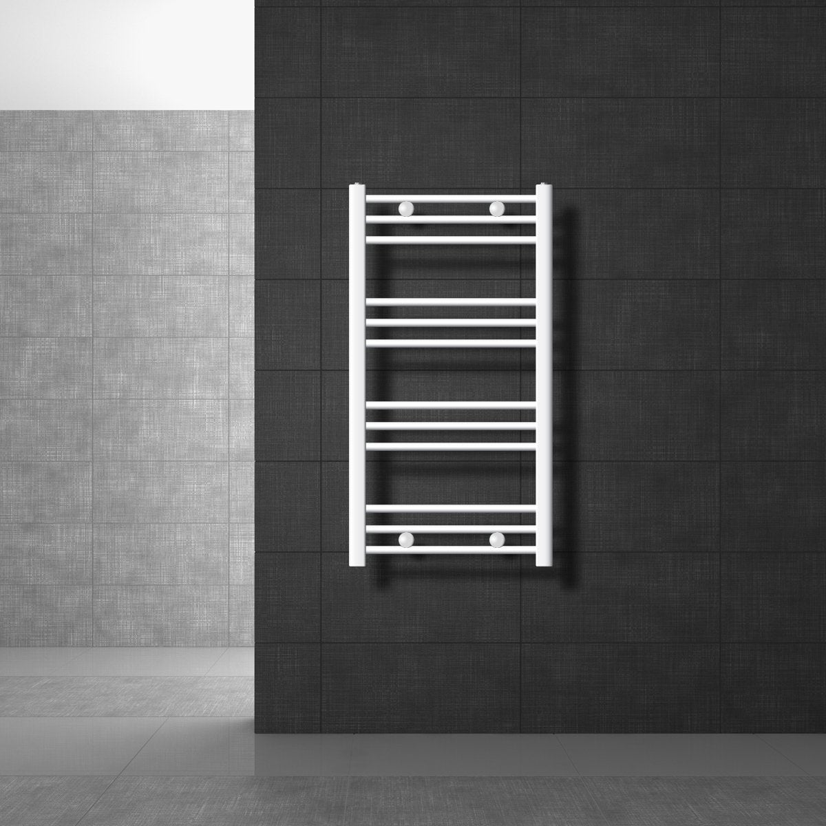Badkamer radiator - Handdoekradiator - Verwarming Badkamer - 50x80 cm - Wit - LuxeBath