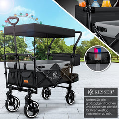 KESSER® Bolderkar - Opvouwbaar - Bolderwagen - Zwart •