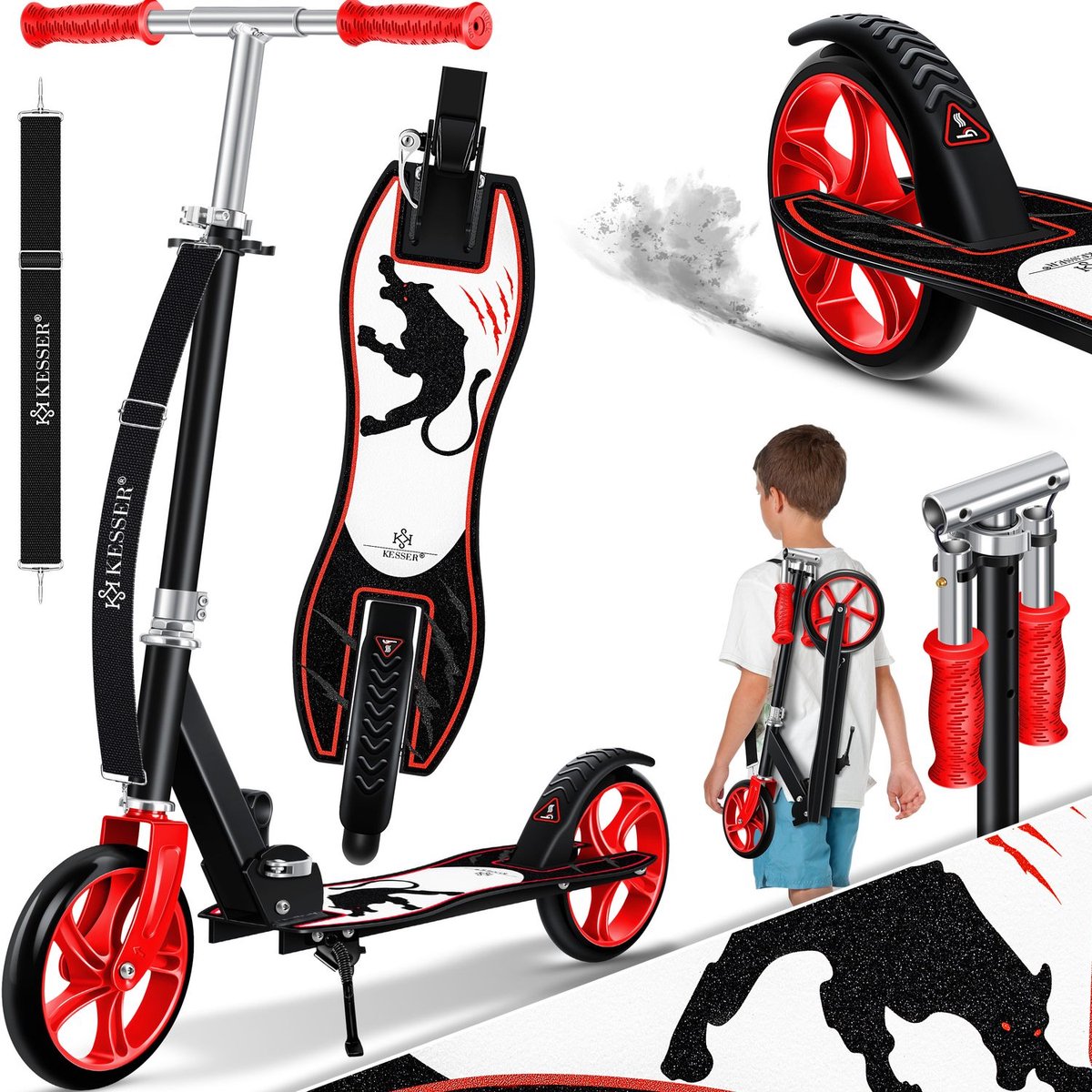 KESSER® Kinderstep - Opvouwbaar - Verstelbaar - Wit •