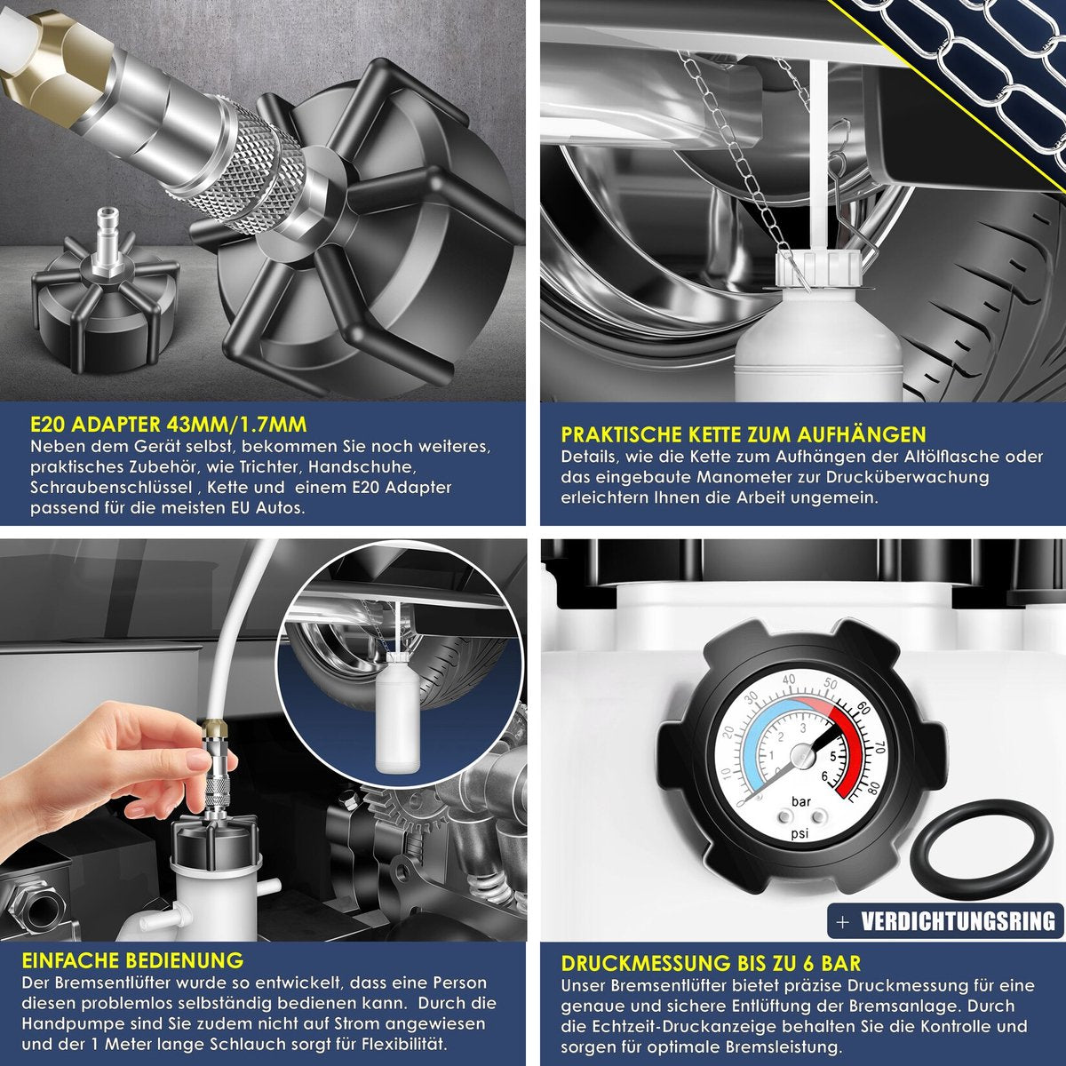 MASKO® Remontluchtingsapparaat - Remontluchter Auto - 3L - Wit