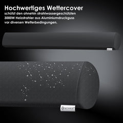 Infrarood Verwarming - Terrasverwarmer - Elektrische Heater - Grijs - KESSER®