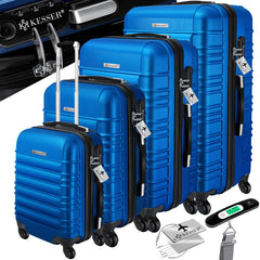 KESSER® Reiskofferset - 4-delig - ABS- Kofferset - Blauw