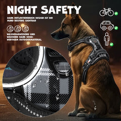 LOVPET® Reflecterende Hondentuigje - Hondenharnas - Grijs - M