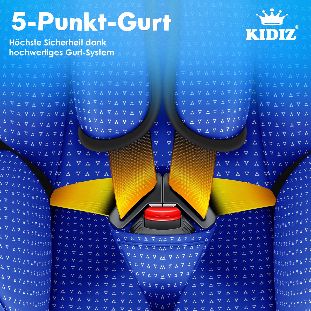 KIDIZ® Autostoeltje - 5-punts veiligheidsgordel - Blauw