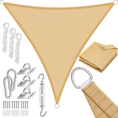 KESSER® Schaduwdoek 5x7x7m - Zonnezeil - Waterafstotend - Zand