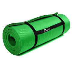 Yogamat - Fitness mat - Sportmat - Yoga mat extra dik - 190x100 cm - Groen - TRESKO
