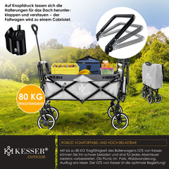 KESSER® Bolderkar - Opvouwbaar - Bolderwagen - Grijs •