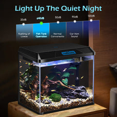 Aquarium Kit - 49,8x29x43,5 cm - 54L - Zwart - Nobleza