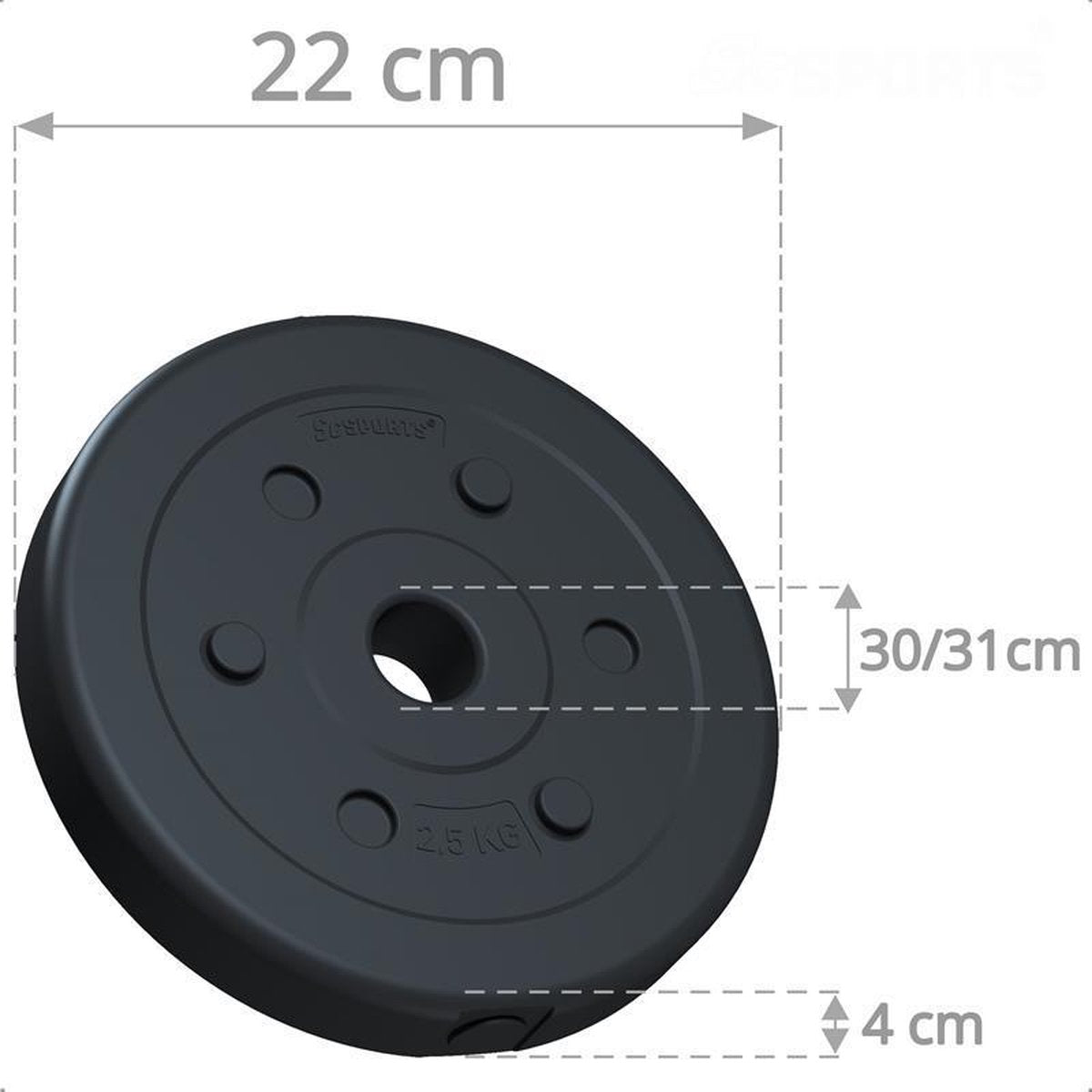 Halterschijven - Halter gewichten - 30 mm - 30kg kg - ScSPORTS®