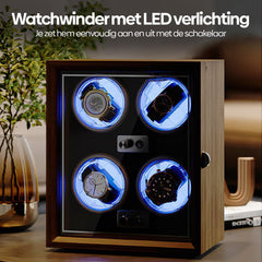 Watchwinder - Horloge doos - Horloge winder - Bruin - Olvy