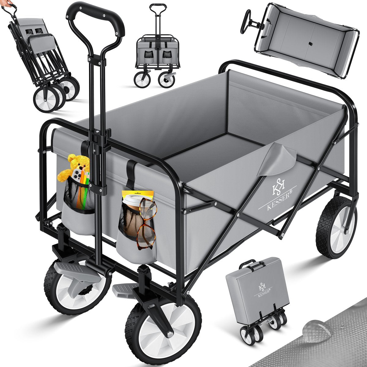 KESSER® Bolderkar - Opvouwbaar - Bolderwagen - Grijs