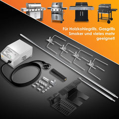 KESSER® RVS Rotisserie - 107cm -  Elektrische draaispit - Zilver