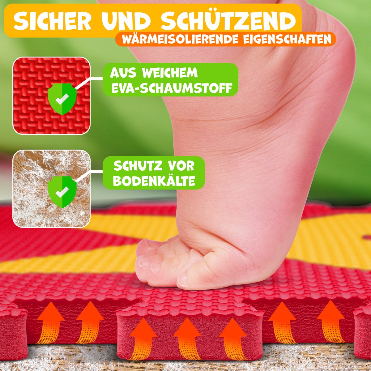 KIDIZ® 86-Delige Puzzelmat - Speeltapijt - Kindertapijt - Gekleurd