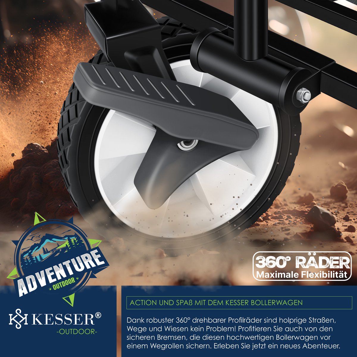 KESSER® Bolderkar - Opvouwbaar - Bolderwagen - Antraciet