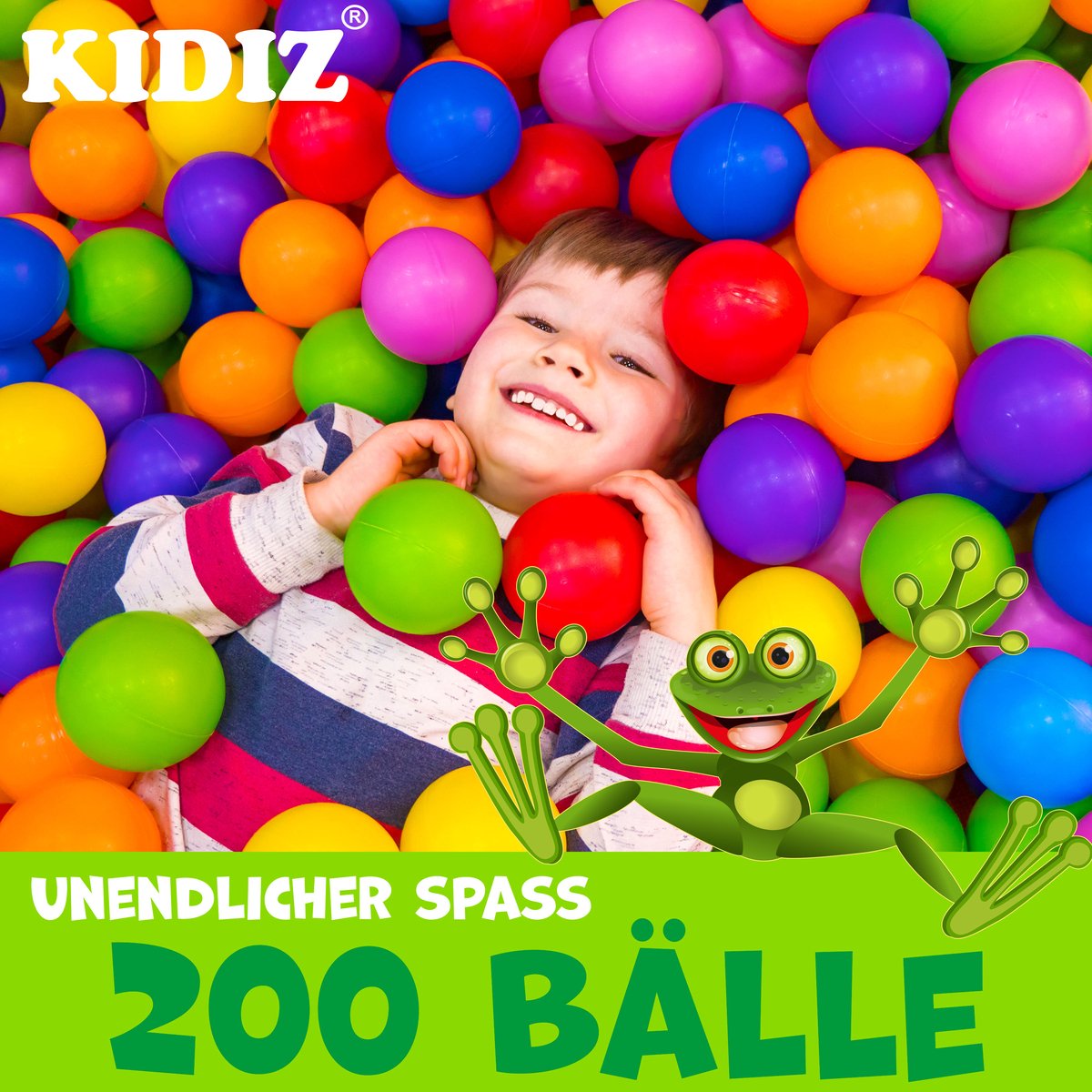 KIDIZ® Ballenbak Speeltent - Kindertent met 200 ballen - Ballenbad Speelhuis - Ideaal voor huis & tuin - Tunnel - XXL