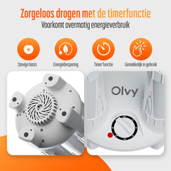 Schoenendroger - 4-in-1 - Schoenverfrisser - Met Timer - Elektrische Schoendroger - Incl. Schoenenspray - Schoenverwarmer - Olvy
