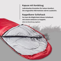anaterra® Slaapzak Relax22 incl. draagtas - Winter - Koppelbar- Tweewegrits - Dekenmodel - Sleeping Bag