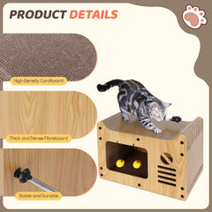 Nobleza katten krabplank - katten krabplank met kattenkruid - 47,5x25x32,5cm