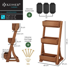 KESSER® Verticale Plantenbakken - Kweekbak - Plantenbak - Bruin