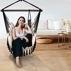 Hangstoel - Binnen & Buiten - Hangschommel - Tot 150kg - Beige - Tillvex®