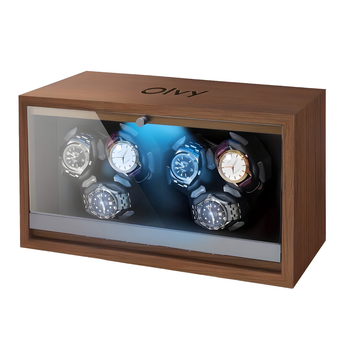 Watchwinder - Horloge doos - Horloge winder - Bruin - Olvy