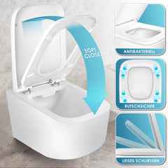 WC bril Softclose - Toiletbril - Wit - KESSER®