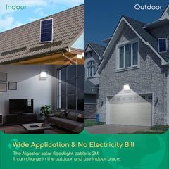 Solar wandlamp buiten - Tuinverlichting - Buitenverlichting - Zwart - Aigostar