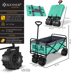 KESSER® Bolderkar - Opvouwbaar - Bolderwagen - Mintgroen