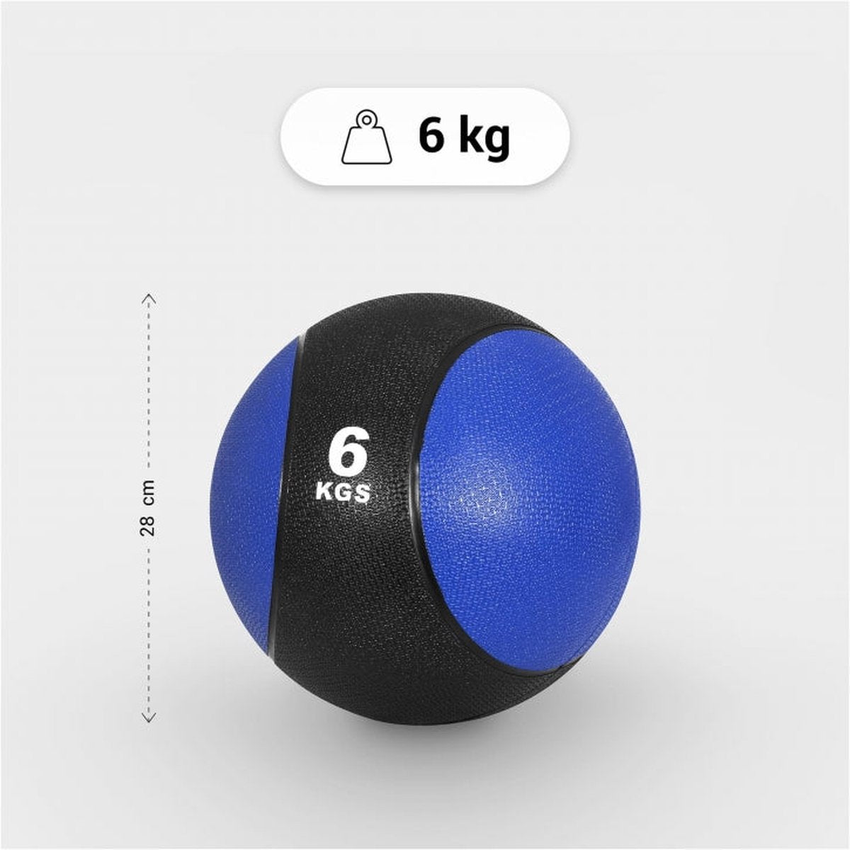 Medicijnbal - Medicine ball - Gewichtsbal - 6 KG - Blauw - Gorilla Sports®