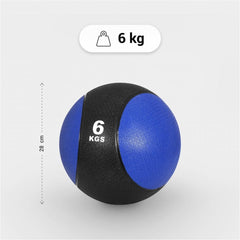 Medicijnbal - Medicine ball - Gewichtsbal - 6 KG - Blauw - Gorilla Sports®