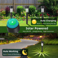 Aigostar Solar Tuinfakkels - 12 stuks - 29,5cm - Tuinverlichting op zonne-energie - IP44 - Tuinlantaarns - Padverlichting - 6500K
