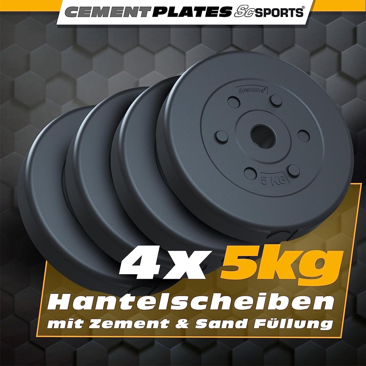 Halterschijven - Halter gewichten - 30 mm - 4x5 kg - ScSPORTS®