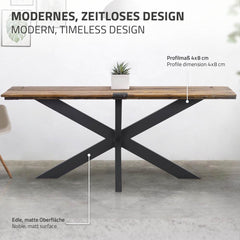 ML-Design Spider Tafelframe, 78 x 71 x 150 cm, zwart, kruisframe, X-Design tafelpoten, meubelpoten, zware stalen tafelpoten, doe-het-zelf eettafel, industrieel design, eenvoudige montage •