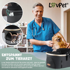 LOVPET® Hondenbuggy 2in1 Huisdieren - Wandelwagen - Zwart