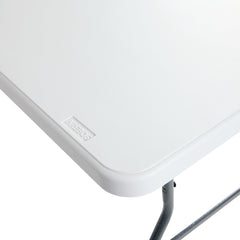 AREBOS Klaptafel - Inklapbare tafel - Campingtafel - Vouwtafel - Weerbestendig - Wit - 182 × 74 × 74 cm - 8 personen
