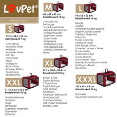 Reisbench hond - Draagtas hond - Transportbox - 91x63x63 cm - Rood