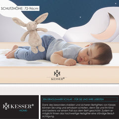 KESSER® bedhekje - Bedhek Kinderbedhek voor kinderen Baby bedhek Valbeveiligingsbed voor Bed & boxspring - 180cm, Beige
