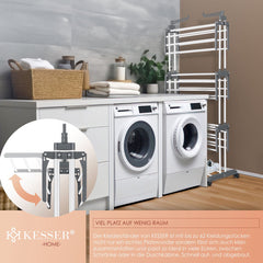 KESSER® Droogrek inklapbaar - Wasrek - Wit / Antraciet