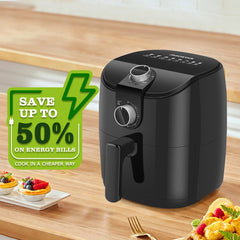 Aigostar Airfryer - Heteluchtfriteuse 4 liter - 1500W Zwart